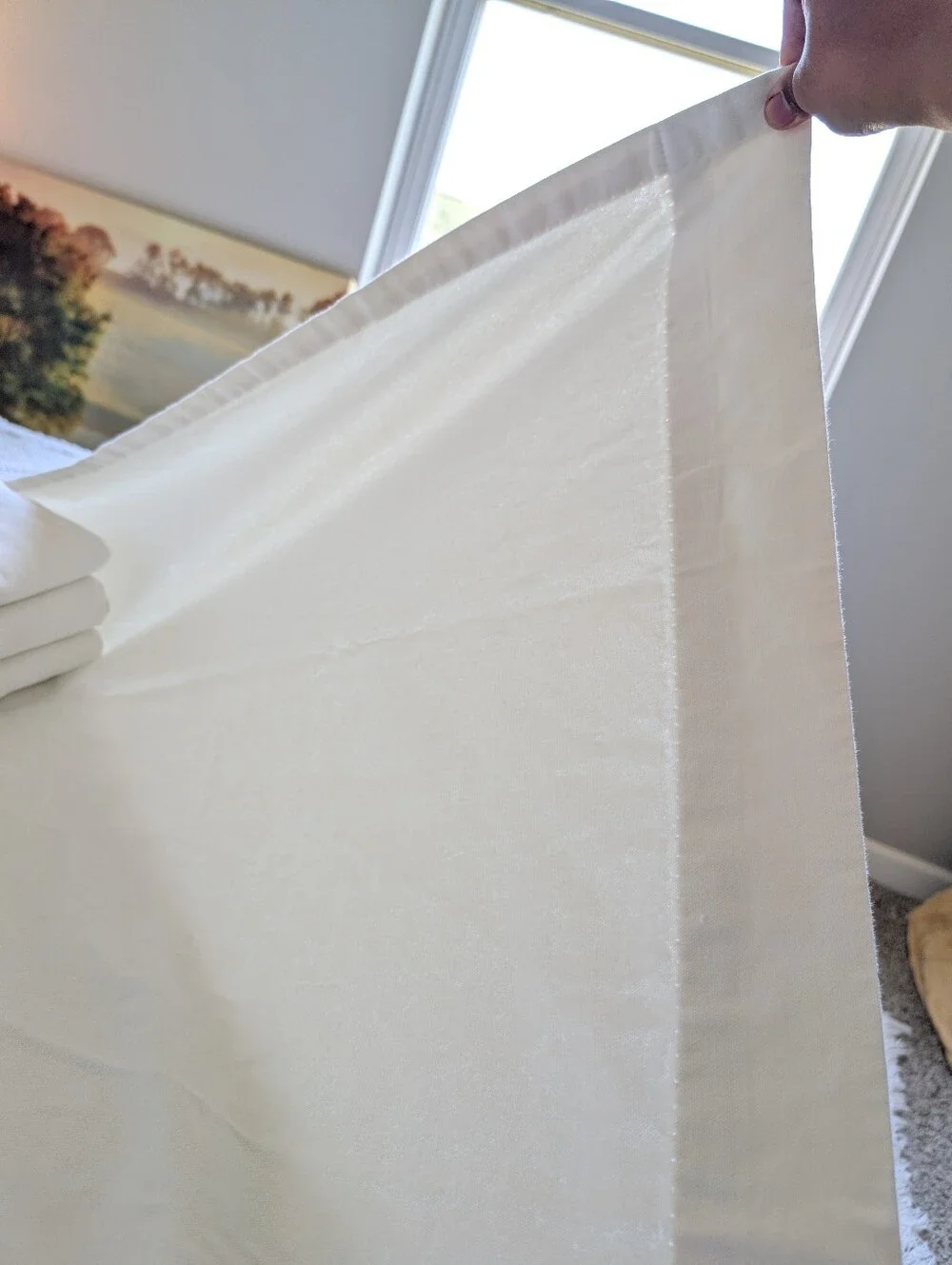 4 Linden Street Cream Cotton Curtain Panels  76